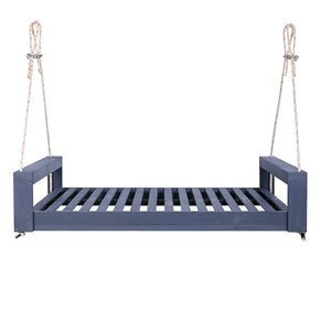 Twin Size Porch Swing Bed Seating Gray