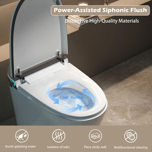 Smart Toilet with Built-In Bidet and Heated Seat