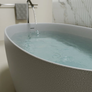 47'' Freestanding Bathtub Resin Stone Soaking Bathtub