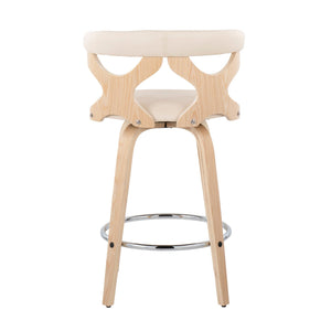 Gardenia - Mid Century Modern Fixed Height Counter Stool With Swivel (Set of 2)