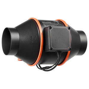 Inline Duct Fan 205 CFM 4 Inch EC Motor Ventilation Fan