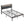 Modern Bed Frame With LED Lights, Upholstered Headboard, USB Charging