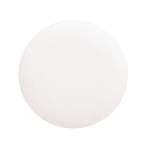 Tilly - Round Fur Upholstered / Burl Pouf Ottoman - White
