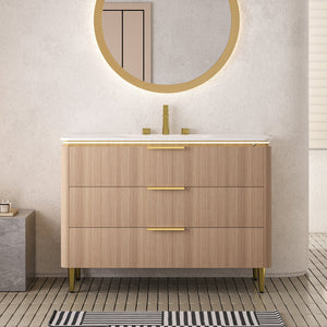 Amara 48'' Bathroom Vanity & Sink with Carrara Finish