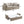 Irina Beige Fabric Sofa with Sleeper