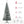 6' Slim Artificial Christmas Tree with Snow-Flocked Finish - White