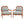 Elliston Rattan Backrest Solid Wood Accent Chair with Cushions - Set of 2