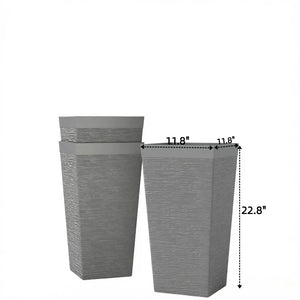 Stackable Design Tapered Planters - 3 Piece Set