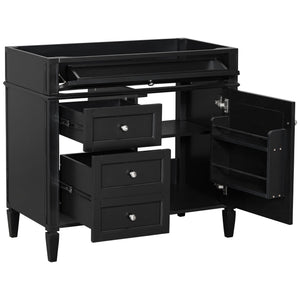 Bathroom Vanity With 2 Drawers and Tip-Out Storage Cabinet
