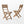 Outdoor Foldable Wood Dining Chair With Slat Design (Set of 2)