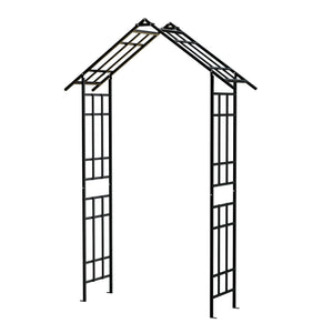 Metal Garden Arch with Adjustable Width for Climbing Plants