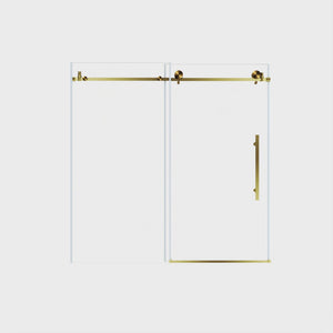 Frameless Shower Door, Smooth Sliding Tracks