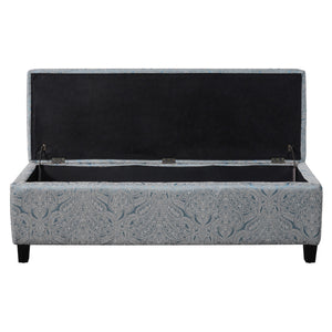 Indoor Jacquard Storage Ottoman Bench