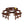 Outdoor 8 Person Round Picnic Table with Built-In Benches