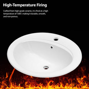 21.8 Inch Drop-In Bathroom Sink