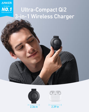Anker MagGo Wireless Charging Station (3-in-1, Foldable Pad) - TRAPSKI