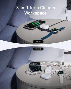Anker MagGo Wireless Charging Station (3-in-1, Foldable Pad) - TRAPSKI