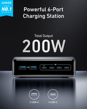 Anker Prime Charger (200W, 6 Ports, GaN) - TRAPSKI