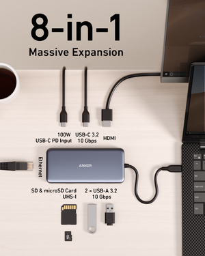 Anker <b>555</b> USB-C Hub (8-in-1) - TRAPSKI