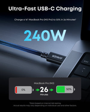 Anker Prime Thunderbolt 5 Cable (3.3 ft/1.7 ft, 80 Gbps, 240W) - TRAPSKI