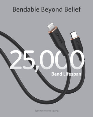Anker <b>641</b> USB-C to Lightning Cable (Flow, 3 ft Silicone) - TRAPSKI