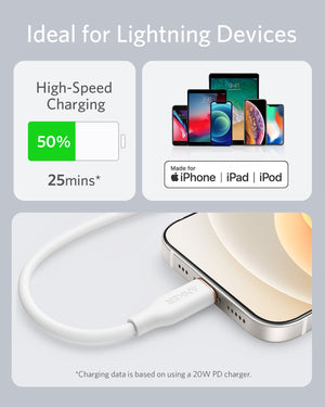 Anker <b>641</b> USB-C to Lightning Cable (Flow, 3 ft Silicone) - TRAPSKI