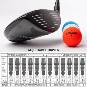 Lazrus Golf 13 pc Set - LAZ2 Driver, 3 Wedges Set, Irons (4-PW), Putter & Bag (optional)