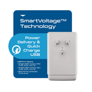 Australia, China Travel Adapter | Type I - USB-A & USB-C Ports + 2 USA Outlet (AP-16) - TRAPSKI