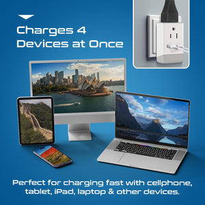 Australia, China Travel Adapter | Type I - USB-A & USB-C Ports + 2 USA Outlet (AP-16) - TRAPSKI