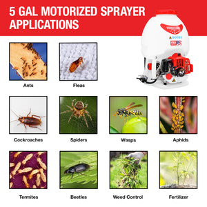 5 Gallon Gas Backpack Sprayer 450 PSI Pump for Mosquitoes Pesticides