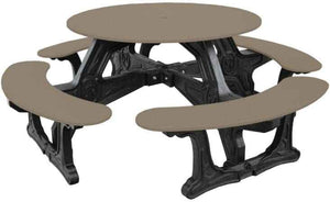 Cantina Round Table Outdoor Seating - Durable Outdoor Seating for 8