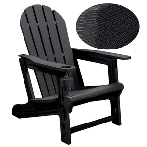 Adirondack Chair - HDPE Weather Resistant - Black