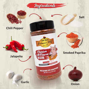 Premium All Purpose Gluten Free Keto Friendly BBQ Rub 8.6 oz