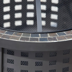 Alpina Round Slate Top Fire Pit