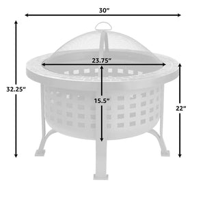 Alpina Round Slate Top Fire Pit
