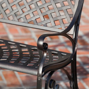 Antique Bronze Cast Aluminum Patio Bench