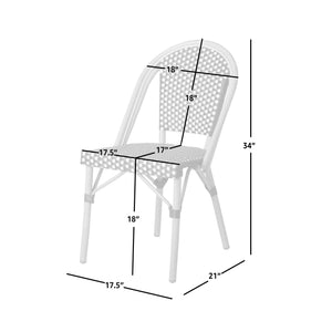 Arles French Bistro Wicker Chair – 2pk