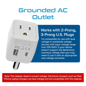 South Africa Adapter Plug Combo Type M, G | Dual USB - African Combo (CTU-7-10L)