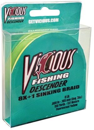 Vicious Descender Sinking Yellow Braid - 15 Lb Test