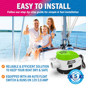 Automatic Bilge Pump For Boats Auto Float Switch