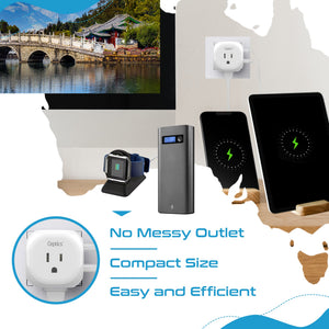 Australia, New Zealand, China Travel Plug Adapter - Type I - 5 in 1 - Ultra Compact (PTU-16) - TRAPSKI