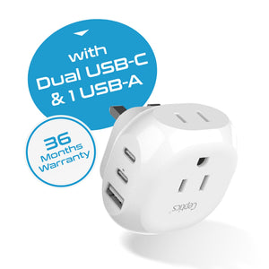 UK, England Travel Adapter Plug - Type G - 5 in 1 - Ultra Compact (PTU-7) - TRAPSKI