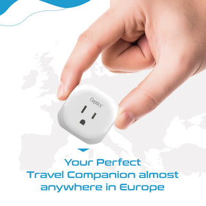 European Travel Plug Adapter - Type C - 5 in 1 - Ultra Compact (PTU-9C) - TRAPSKI