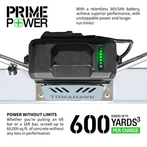 Battery Powered Vibrating Concrete Power Screed 36V/5Ah Float Finishing Tool (Choose 4ft, 6ft, 8ft, 10ft, 12ft, 14ft)