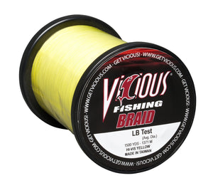 Vicious Standard Yellow Braid - 30 Lb Test
