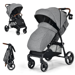 5-Point Harness Lightweight Infant Stroller with Foot Cover and Adjustable Backrest
