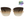 Vixen - Brown Lens Gold Frame Metal Cateye Sunglasses