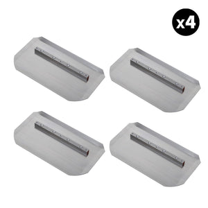 Set of 4 - 6″ x 10.5″ Replacement Combo Trowel Blades Bar Mount for Tomahawk 30" Portable Trowels - TRAPSKI