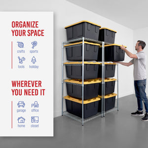 Storage Bin Rack - 2 Pack