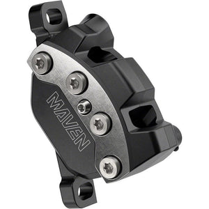 SRAM Maven Ultimate Stealth Disc Brake and Lever - Post Mount, 4-Piston, Carbon Lever, Titanium Hardware, Black/Silver, A1